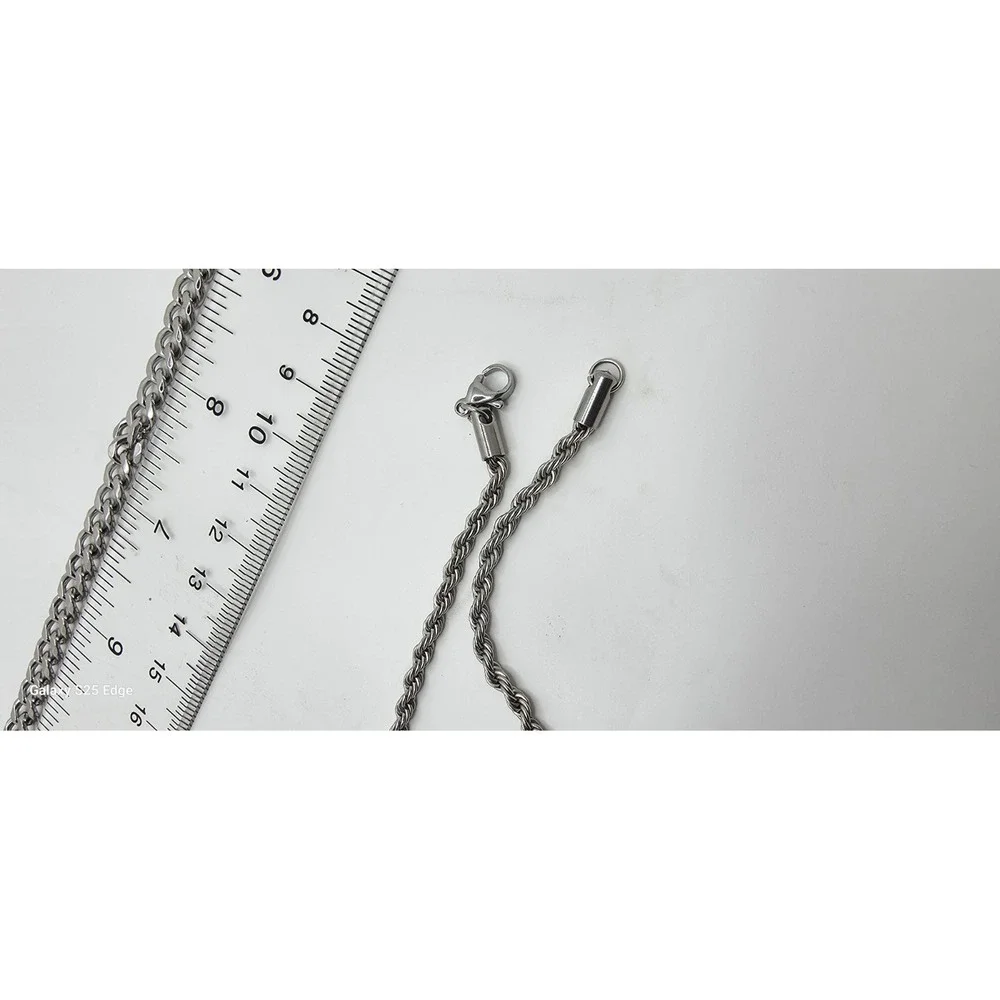 Cuban Chain link Cross Pendant Necklace for Men Women Streetwear Unisex 15/21 in